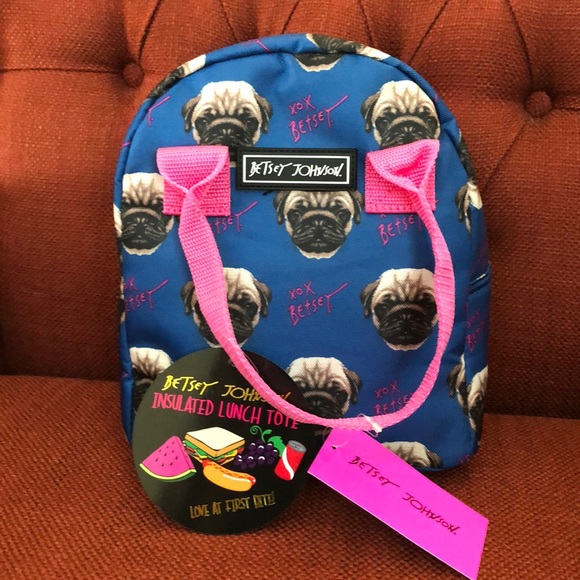 Betsey Johnson Handbags - Betsey Johnson Insulated Lunch Tote Dark Blue